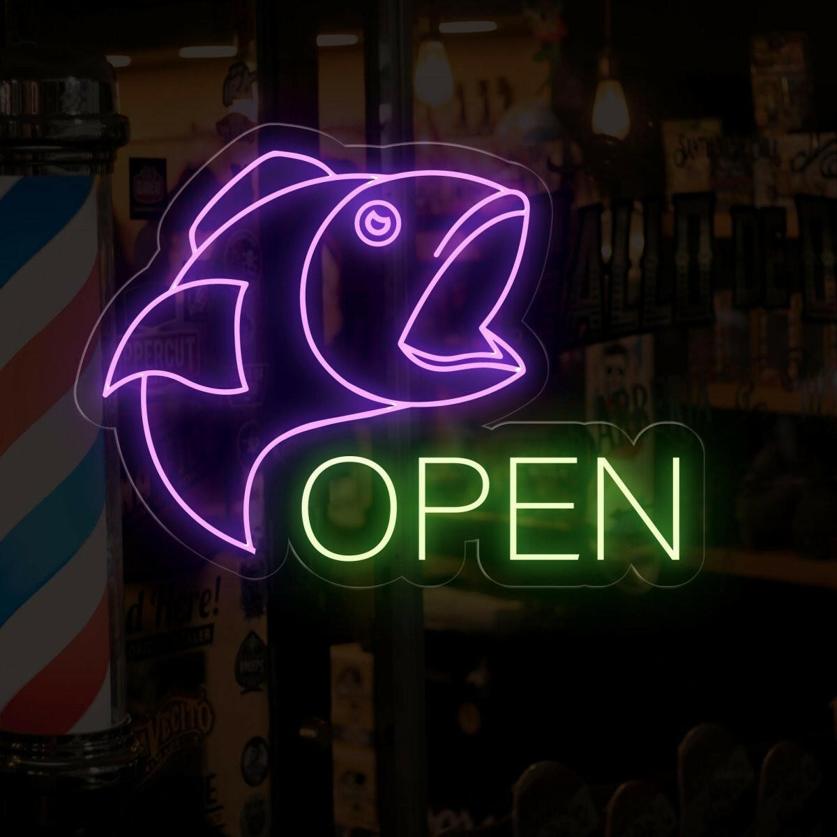 Fish Store Open Neon Sign | Welcome Fish Lovers – NeonXpert