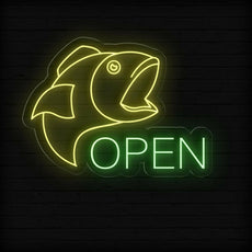 Fish Store Open Neon Sign | Welcome Fish Lovers - NEONXPERT