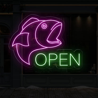 Fish Store Open Neon Sign | Welcome Fish Lovers - NEONXPERT