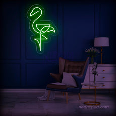 Flamingo Glass Neon Sign - LED Light up sign - NeonXpert