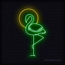 Flamingo Sun Neon LED Lights - NeonXpert