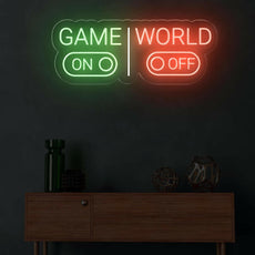 Game On World Off – Game Room Led Light Decor - NEONXPERT