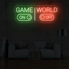 Game On World Off – Game Room Led Light Decor - NEONXPERT