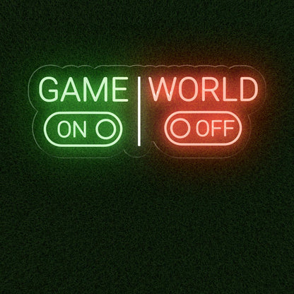 Game On World Off – Game Room Led Light Decor - NEONXPERT