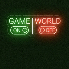 Game On World Off – Game Room Led Light Decor - NEONXPERT