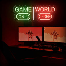 Game On World Off – Game Room Led Light Decor - NEONXPERT