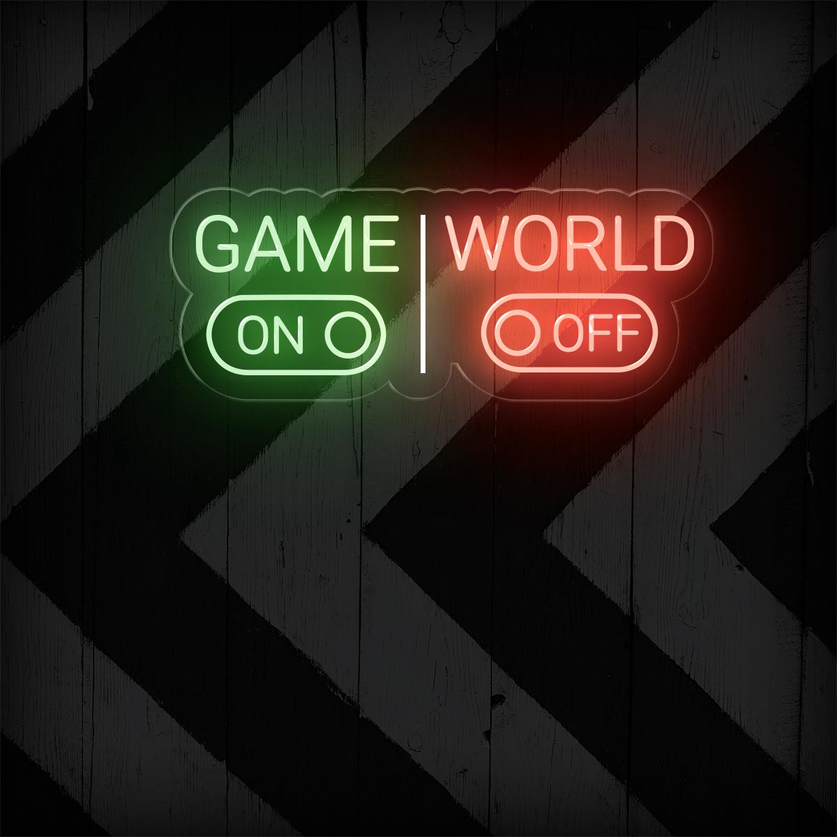 Game On World Off – Game Room Led Light Decor - NEONXPERT