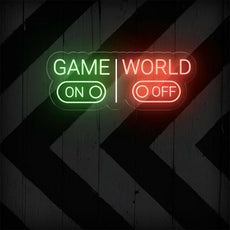 Game On World Off – Game Room Led Light Decor - NEONXPERT