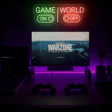 Game On World Off – Game Room Led Light Decor - NEONXPERT