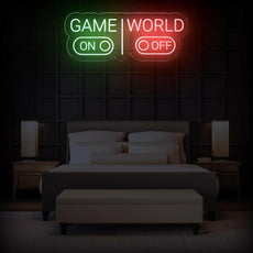 Game On World Off – Game Room Led Light Decor - NEONXPERT