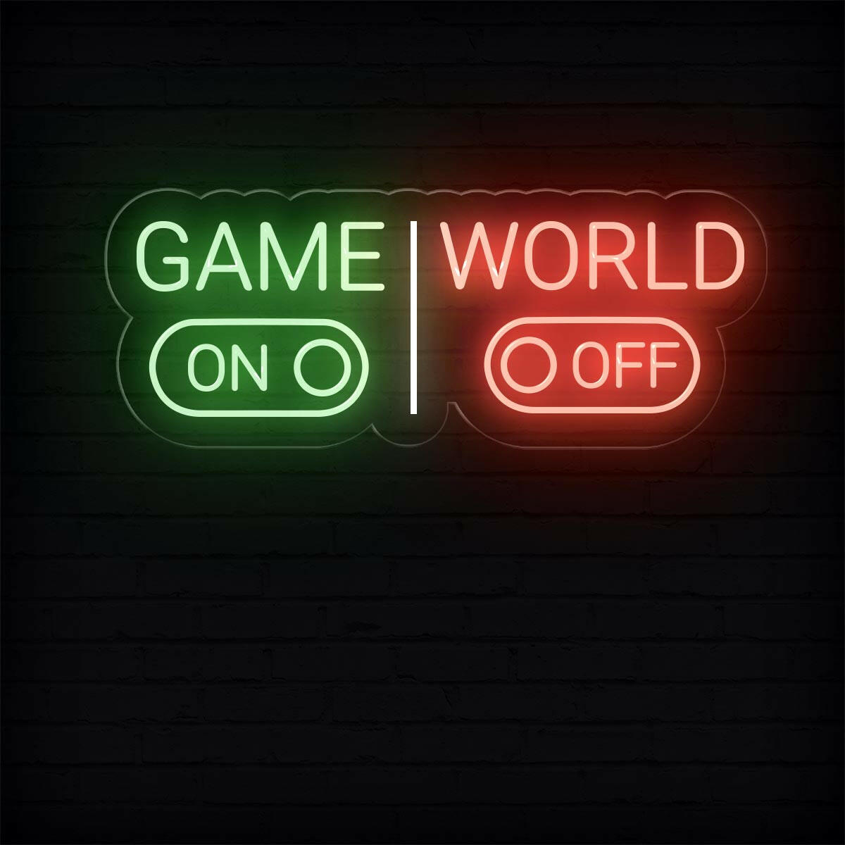 Game On World Off – Game Room Led Light Decor - NeonXpert