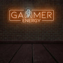 Gamer Energy LED Neon Sign: Brighten Up Your Gaming Room - NEONXPERT