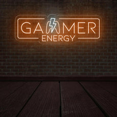 Gamer Energy LED Neon Sign: Brighten Up Your Gaming Room - NEONXPERT