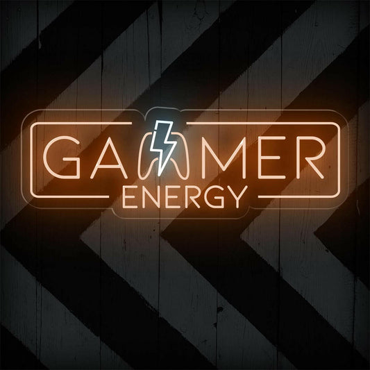 Gamer Energy LED Neon Sign: Brighten Up Your Gaming Room - NEONXPERT