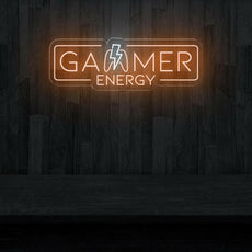 Gamer Energy LED Neon Sign: Brighten Up Your Gaming Room - NEONXPERT