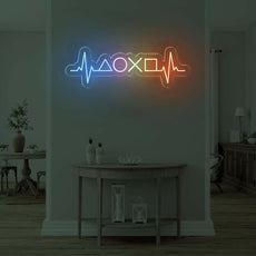 Gamer Heartbeat Neon Sign – Unique Game Room Decor - NEONXPERT