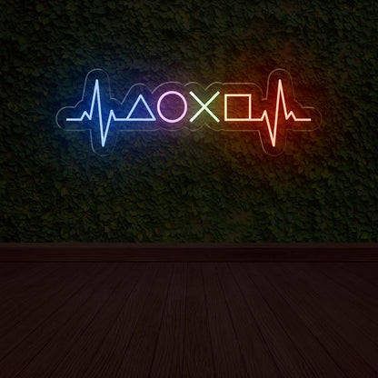 Gamer Heartbeat Neon Sign – Unique Game Room Decor - NEONXPERT