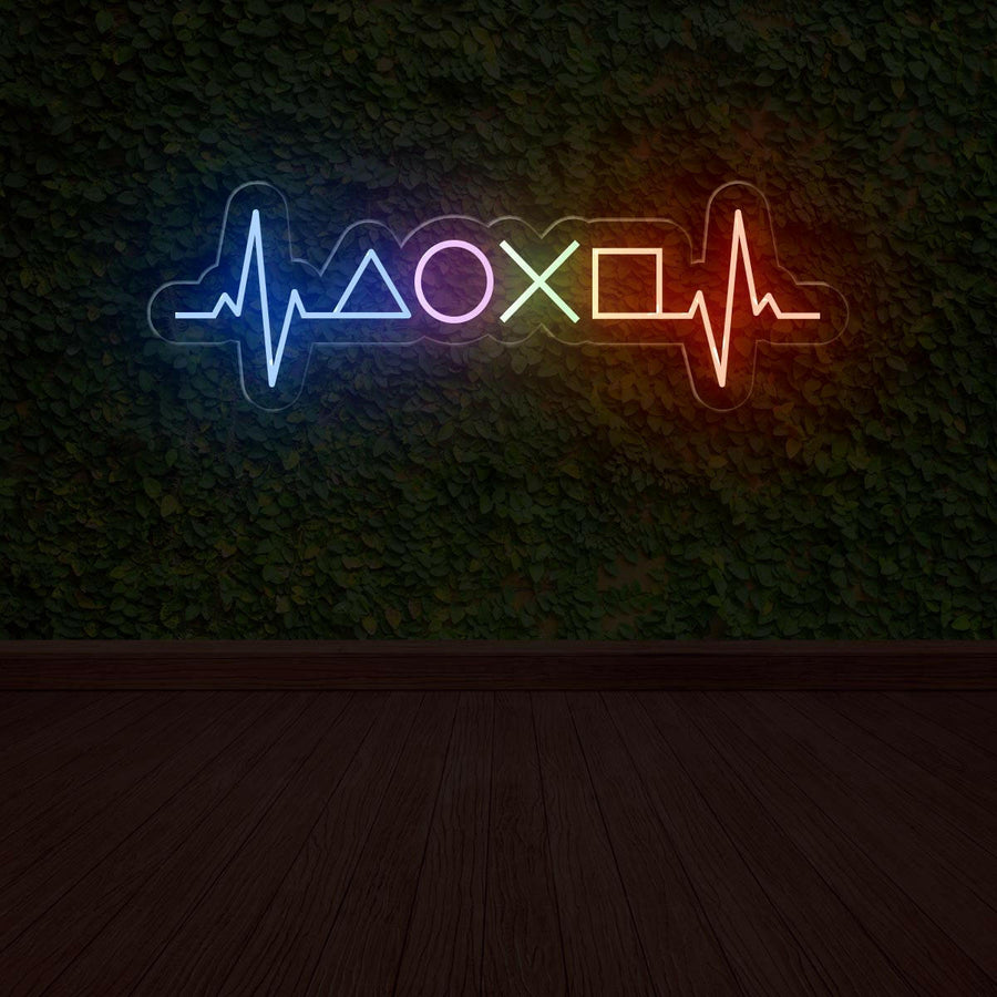 Gamer Heartbeat Neon Sign – Unique Game Room Decor - NEONXPERT