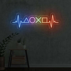 Gamer Heartbeat Neon Sign – Unique Game Room Decor - NEONXPERT