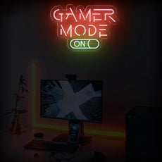 Gamer Mode On LED Neon Sign | Gaming Room Lights Decor - NEONXPERT