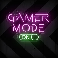 Gamer Mode On LED Neon Sign | Gaming Room Lights Decor - NEONXPERT