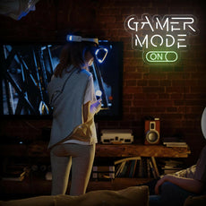 Gamer Mode On LED Neon Sign | Gaming Room Lights Decor - NEONXPERT