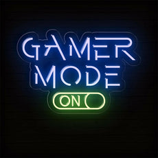 Gamer Mode On LED Neon Sign | Gaming Room Lights Decor - NEONXPERT