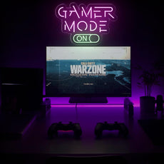 Gamer Mode On LED Neon Sign | Gaming Room Lights Decor - NEONXPERT