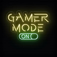 Gamer Mode On LED Neon Sign | Gaming Room Lights Decor - NEONXPERT