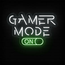 Gamer Mode On LED Neon Sign | Gaming Room Lights Decor - NEONXPERT