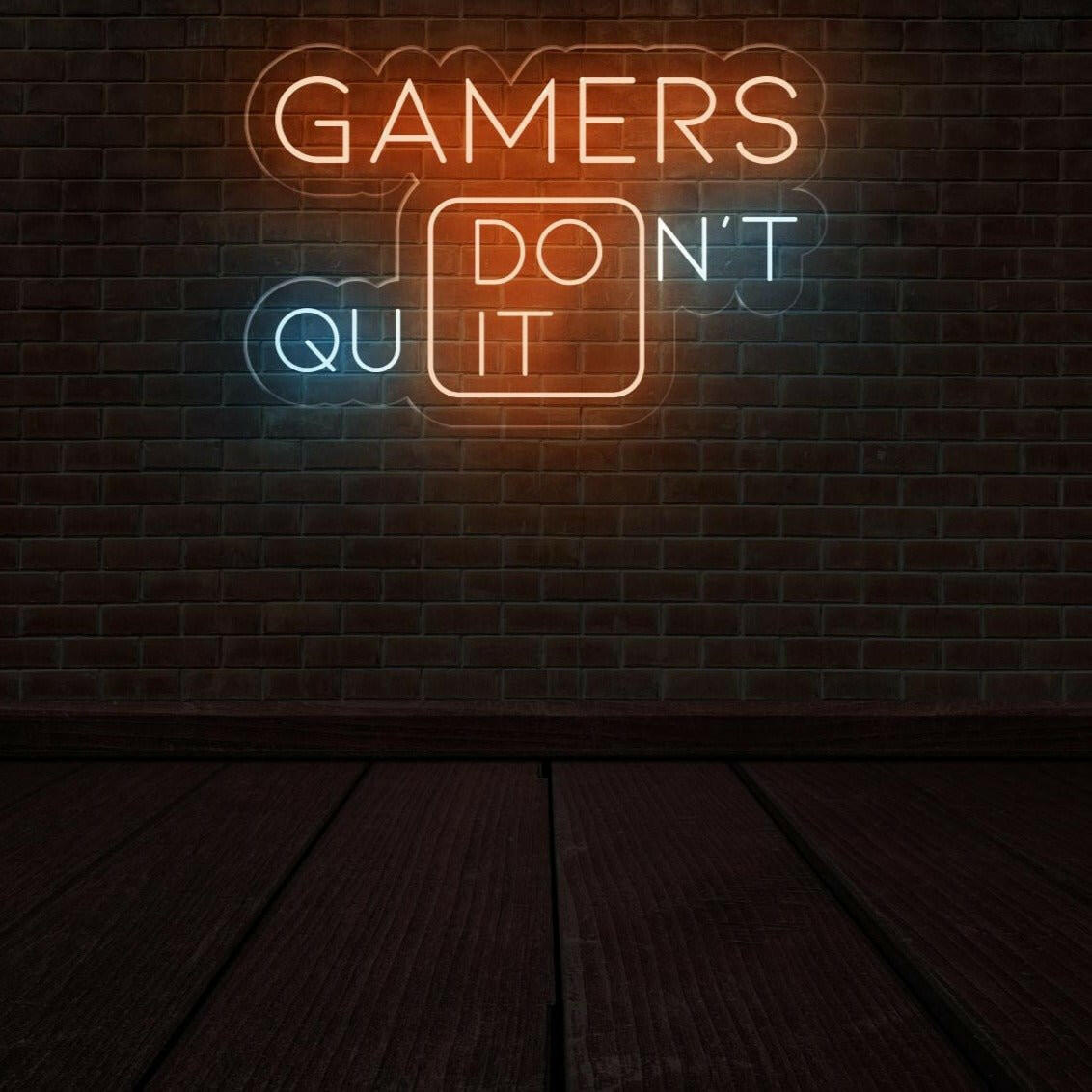 Gamers Don't Quit - Motivational Neon Sign | Game Room Decor - NEONXPERT