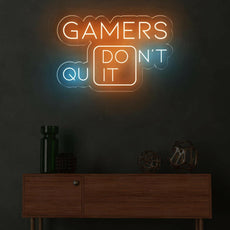 Gamers Don't Quit - Motivational Neon Sign | Game Room Decor - NEONXPERT