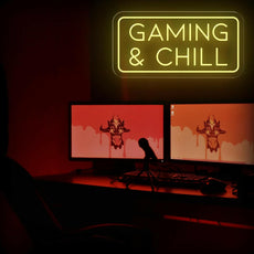 Gaming & Chill Neon Sign - Cozy Game Room Lighting - NEONXPERT