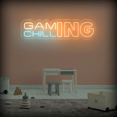 GAMING CHILLING - Game Room Neon Sign - LED Light Decor - NEONXPERT