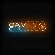 GAMING CHILLING - Game Room Neon Sign - LED Light Decor - NEONXPERT