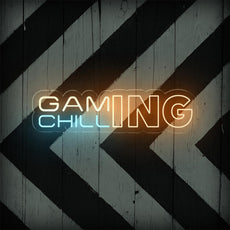 GAMING CHILLING - Game Room Neon Sign - LED Light Decor - NEONXPERT