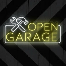 Garage Open Neon Sign: Light Up Your Garage Entry - NEONXPERT