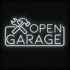 Garage Open Neon Sign: Light Up Your Garage Entry - NEONXPERT