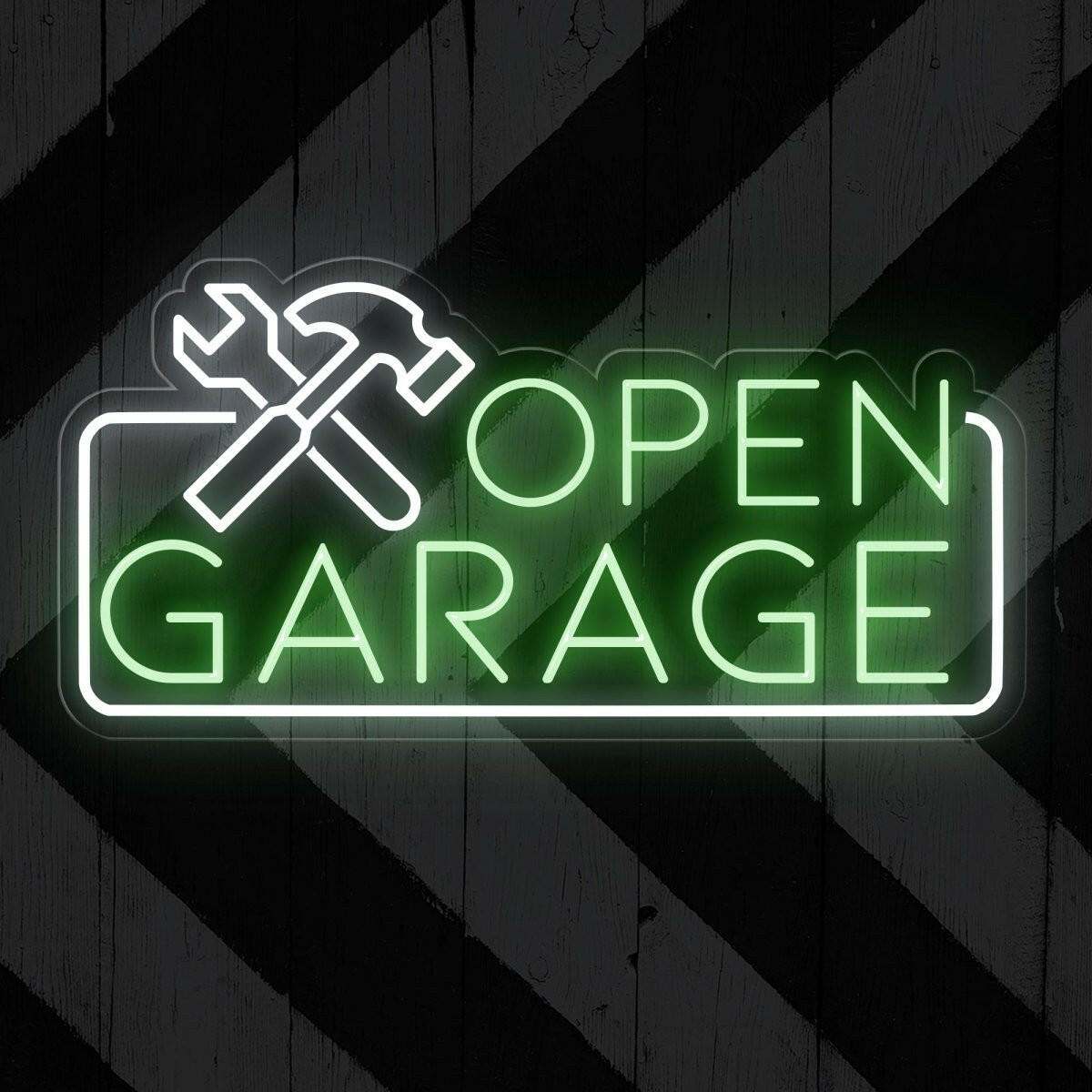 Garage Open Neon Sign: Light Up Your Garage Entry - NeonXpert