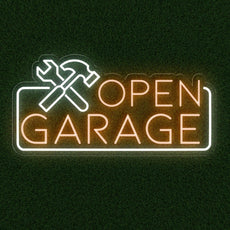 Garage Open Neon Sign: Light Up Your Garage Entry - NEONXPERT