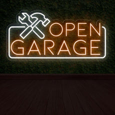 Garage Open Neon Sign: Light Up Your Garage Entry - NEONXPERT