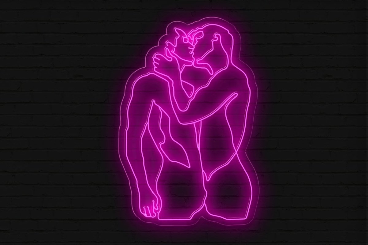 Gay Erotic Art Neon Sign - LGBT Pride Decor - NeonXpert