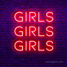 Girls Girls Girls LED Neon Sign - NeonXpert