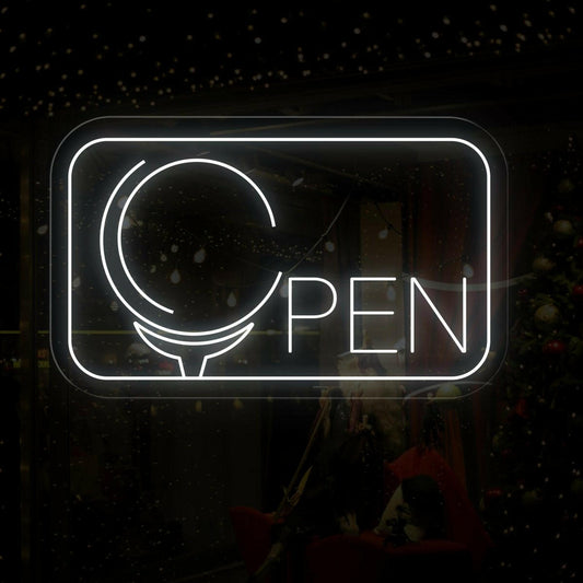 Golf Open Neon Sign for Enthusiastic Golf Spaces - NEONXPERT