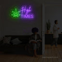 High Times Neon Sign - Laid-Back LED Decor for Relaxation Spaces - NeonXpert