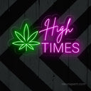 High Times Neon Sign - Laid-Back LED Decor for Relaxation Spaces - NeonXpert