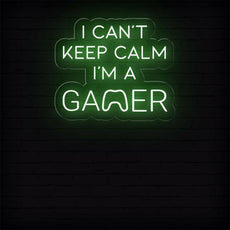 I Can't Keep Calm I'm a Gamer Neon Sign for Game Rooms - NEONXPERT