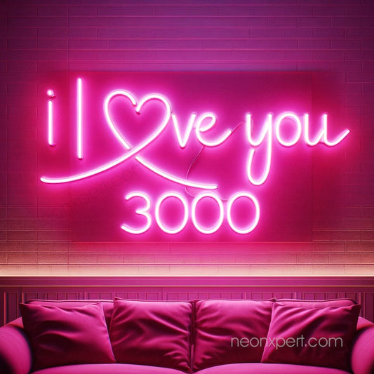 I Love You 3000 LED Neon light - Express Your Love - NeonXpert