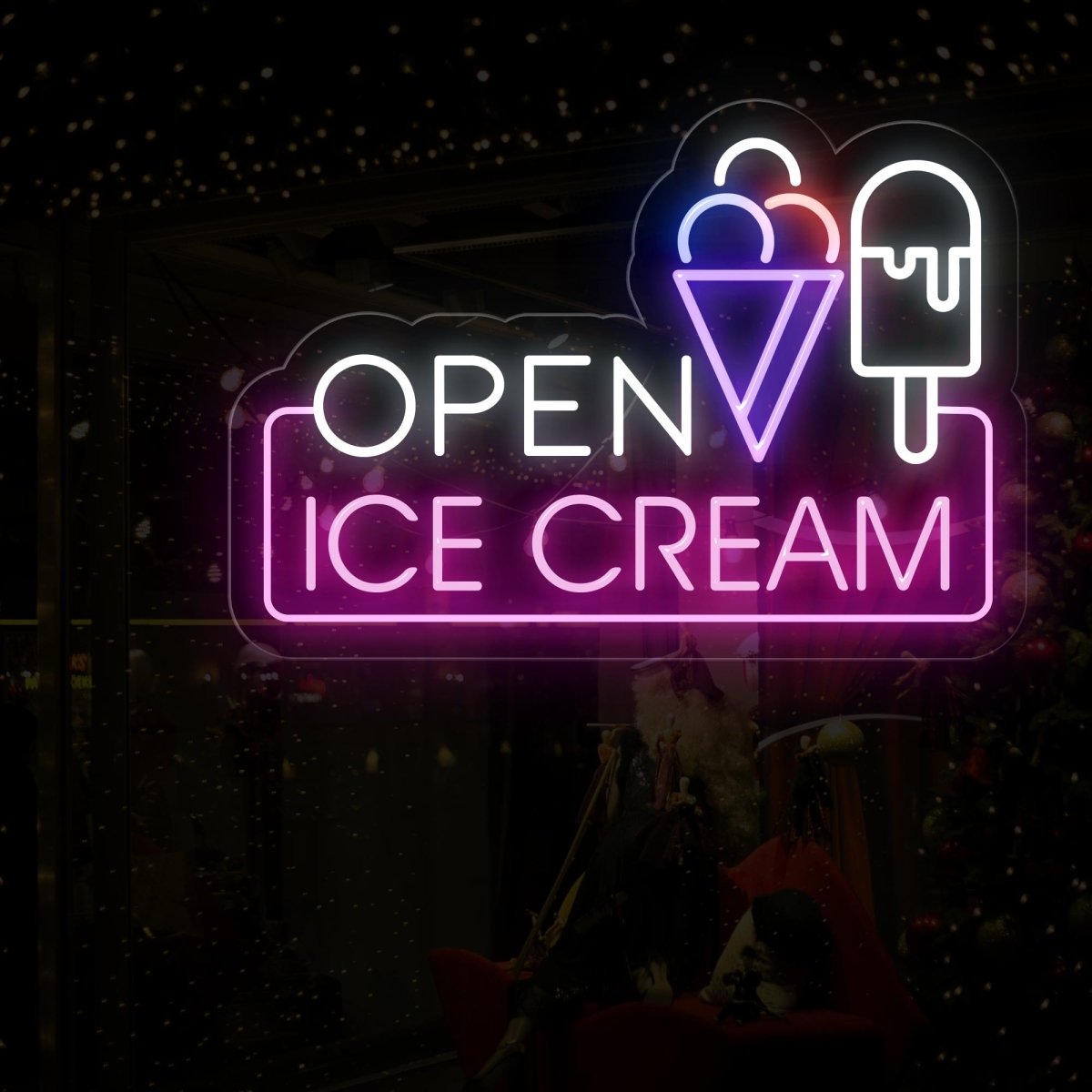 Ice Cream Open Neon Sign: Tempting Displays for Your Ice Cream Shop! - NEONXPERT