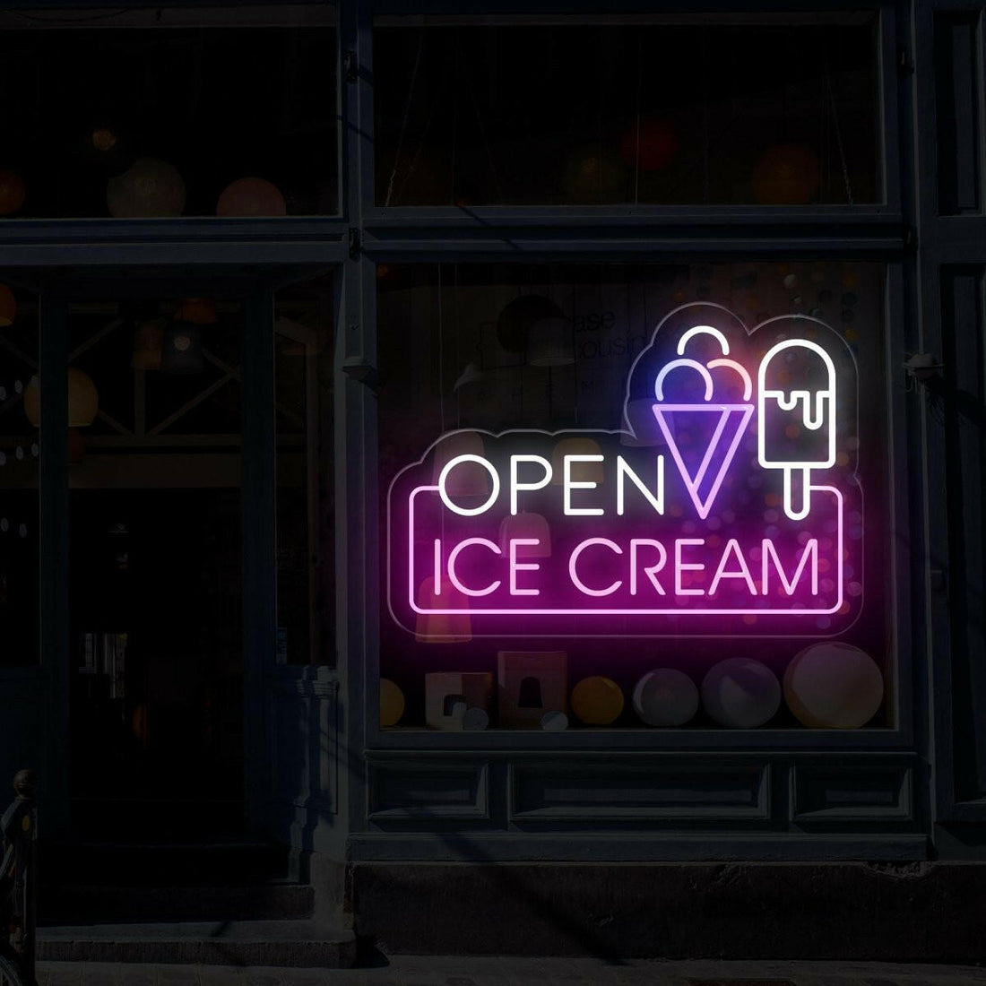 Ice Cream Open Neon Sign: Tempting Displays for Your Ice Cream Shop ...